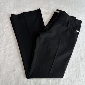 E Loco Women's Black Lace Embellished Pants Made In France‎ 32 waist 30 Length
